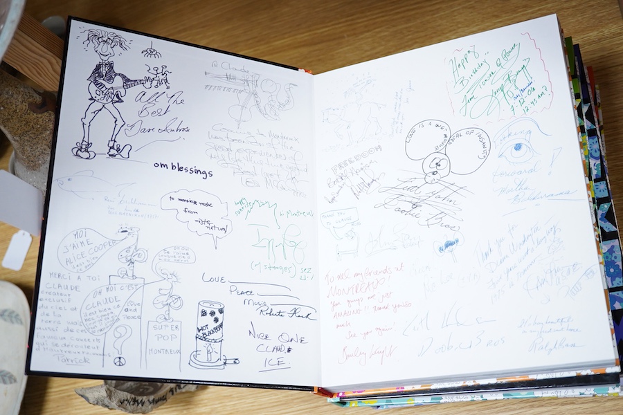 Live! From Montreux: 40 Years of Music From the Montreux Jazz Festival (4 vols), limited edition; 680/5000, illustrated throughout, end papers and other end leaves with facsimile signatures and illustrations, publishers